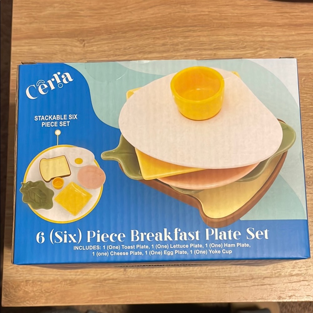 6-Piece Breakfast Plate Set - Multicolor